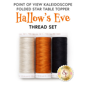  Point of View Kaleidoscope Folded Star Table Topper - Hallow's Eve - 3pc Thread Set, Image