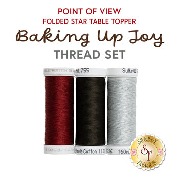  Point of View Folded Star Table Topper - Baking Up Joy - 3pc Thread Set, Image