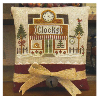Hometown Holiday - Clockmaker Cross Stitch Pattern by Little House Needleworks
