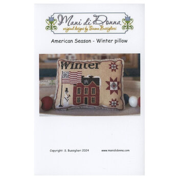 American Season - Winter Pillow Cross Stitch Pattern, Image