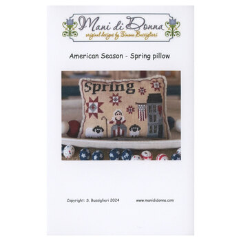 American Season - Spring Pillow Cross Stitch Pattern, Image