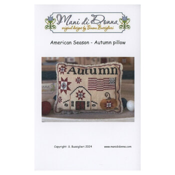 American Season - Autumn Pillow Cross Stitch Pattern, Image