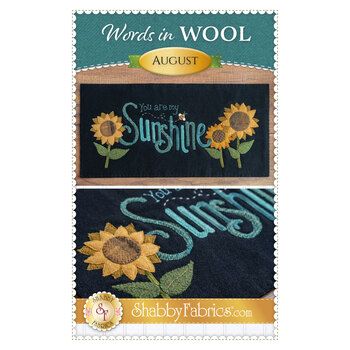Words in Wool Mat Pattern - August - You Are My Sunshine, Image