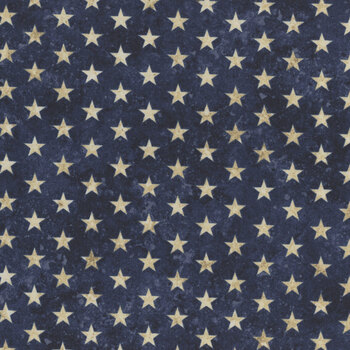 Stars & Stripes 13 - Stonehenge 27887-49 Navy/Cream by Linda Ludovico for Northcott Fabrics, Image