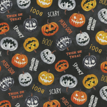 The Boo Crew 28203-99 Black Multi by Northcott Studio for Northcott Fabrics, Image