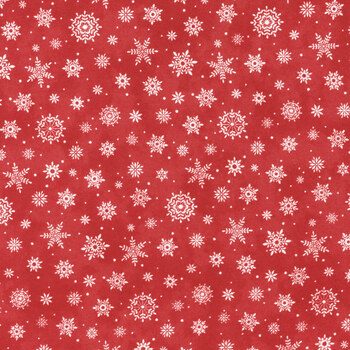 The Christmas Mouse Flannel F28043-24 Red by Sarah Summers for Northcott Fabrics, Image