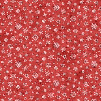 The Christmas Mouse Flannel F28043-24 Red by Sarah Summers for Northcott Fabrics, Image