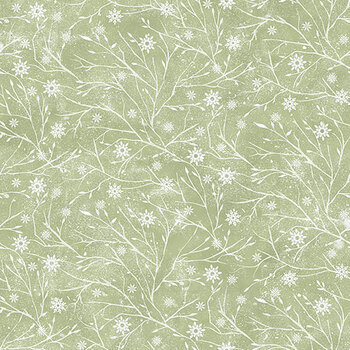 The Christmas Mouse Flannel F28044-72 Green  by Sarah Summers for Northcott Fabrics, Image