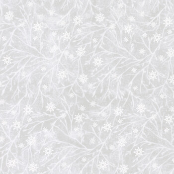The Christmas Mouse Flannel F28044-92 Gray by Sarah Summers for Northcott Fabrics, Image