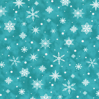Woodland Wishes 27907-62 Teal by Michael Zindell for Northcott Fabrics, Image