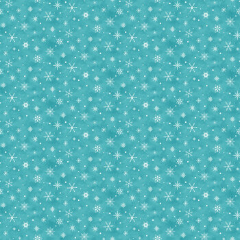 Woodland Wishes 27907-62 Teal by Michael Zindell for Northcott Fabrics, Image