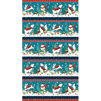 Woodland Wishes DP27901-66 Teal Multi by Michael Zindell for Northcott Fabrics, Image