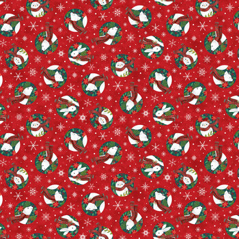 Woodland Wishes DP27903-24 Red Multi by Michael Zindell for Northcott Fabrics, Image