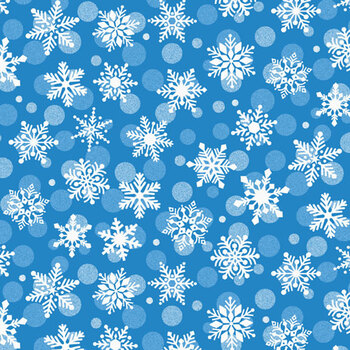 Snowfest 10551-45 Blue by Patrick Lose for Northcott Fabrics, Image