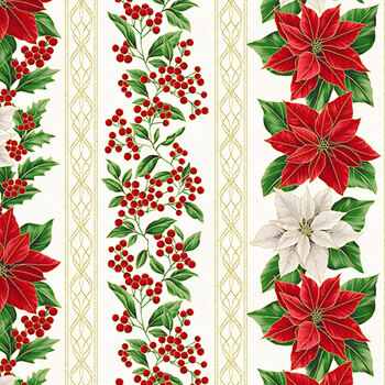 Blooming Holidays X7789-20G-Natural-Gold  by Hoffman Fabrics, Image