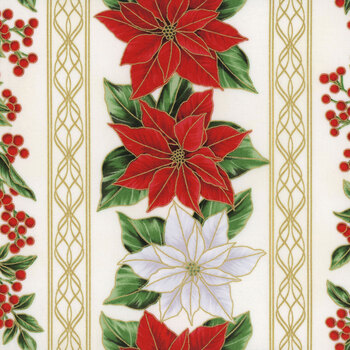 Blooming Holidays X7789-20G-Natural-Gold  by Hoffman Fabrics, Image