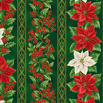 Blooming Holidays X7789-60G-Hunter-Gold  by Hoffman Fabrics, Image