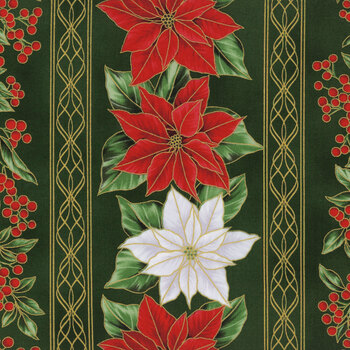 Blooming Holidays X7789-60G-Hunter-Gold  by Hoffman Fabrics, Image