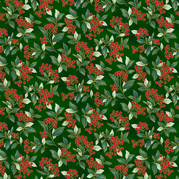 Blooming Holidays X7791-60G-Hunter-Gold  by Hoffman Fabrics, Image