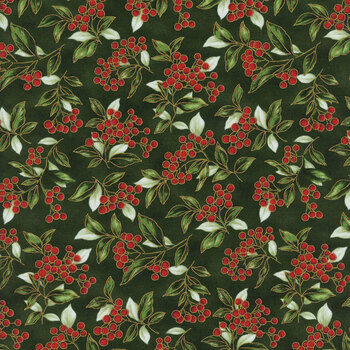 Blooming Holidays X7791-60G-Hunter-Gold  by Hoffman Fabrics, Image