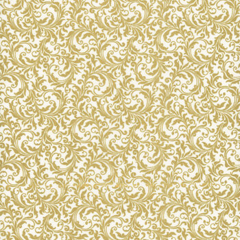 Blooming Holidays X7790-20G-Natural-Gold-  by Hoffman Fabrics, Image