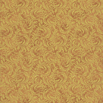 Blooming Holidays X7790-47G-Gold-Gold  by Hoffman Fabrics, Image