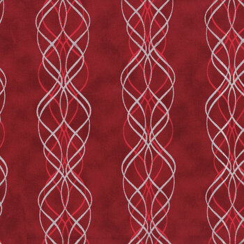 Blooming Holidays X7792-10S-Crimson-Silver  by Hoffman Fabrics, Image