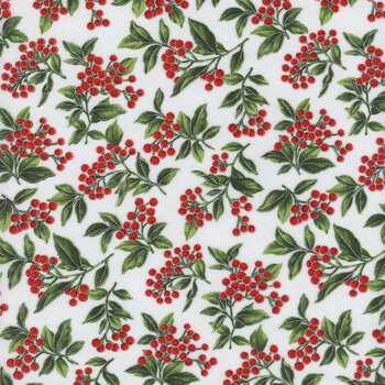 Blooming Holidays X7791-176S-Ice-Silver  by Hoffman Fabrics, Image