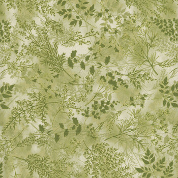 Harvest Bouquet X5546-96-Olive  by Hoffman Fabrics, Image