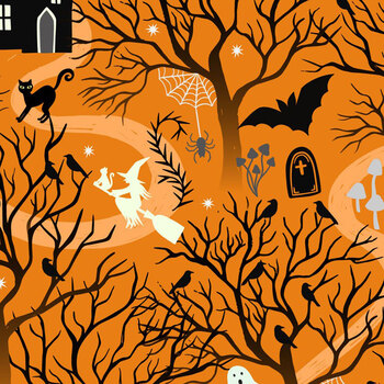 Witchy Woods LEIA882A Witchy Woods Orange by Lewis & Irene, Image