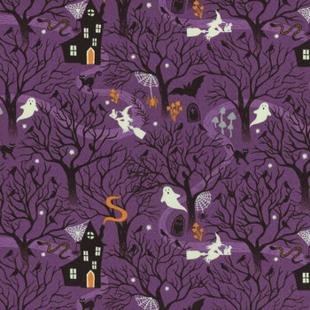 Witchy Woods LEIA882B Witchy Woods Purple by Lewis & Irene, Image