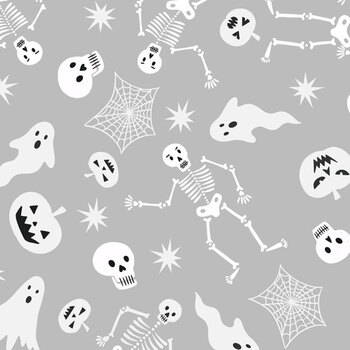 Witchy Woods LEIA885A Spooky Friends Grey by Lewis & Irene, Image