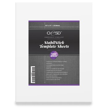 StabilStick Tear-Away Stabilizer Template Sheets 8.5in x 11in by OESD, Image