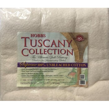 Tuscany Supreme 100% Natural Cotton Batting Queen 96in x 108in, Image