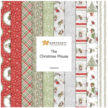 The Christmas Mouse Flannel  Yardage by Sarah Summers for Northcott Fabrics, Image