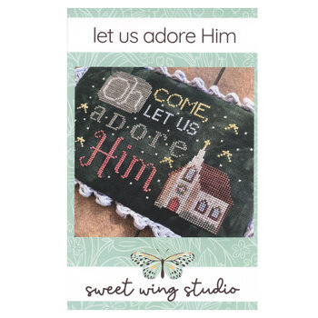 Let Us Adore Him Cross Stitch Pattern - Sweet Wing Studio, Image