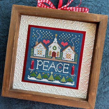 Peace In The Village Cross Stitch Pattern, Image