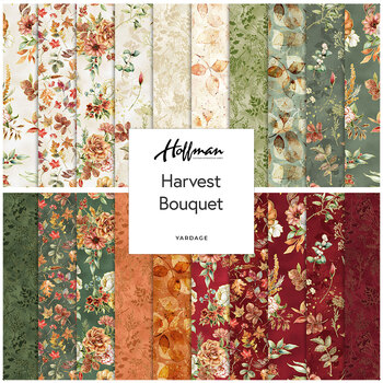 Harvest Bouquet  Yardage by Hoffman Fabrics, Image