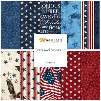 Stars & Stripes 13 - Stonehenge  Yardage By Linda Ludovico for Northcott Fabrics, Image