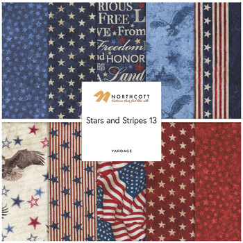 Stars & Stripes 13 - Stonehenge  Yardage By Linda Ludovico for Northcott Fabrics, Image