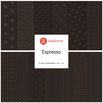 Espresso  13 Fat Quarter Bundle Andover Fabrics, Image