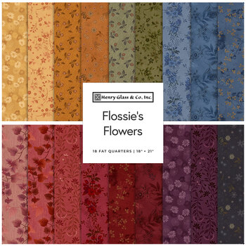 Flossie's Flowers  18 FQ Set by Janet Rae Nesbitt for Henry Glass Fabrics, Image