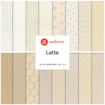 Latte  16 FQ Set by Andover Fabrics, Image