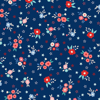 Star-Spangled Beauty MAS10841-N Navy by Kimberbell for Maywood Studio, Image