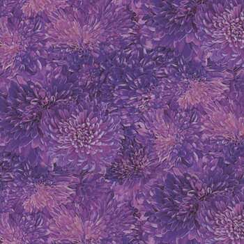 Garden Delight FLEUR-CD3504 PURPLE by Timeless Treasures Fabrics, Image