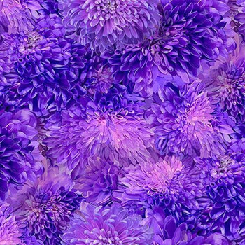 Garden Delight FLEUR-CD3504 Purple by Timeless Treasures Fabrics, Image