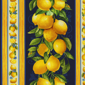 Limoncello FRUIT-CD3443 NAVY by Timeless Treasures Fabrics, Image