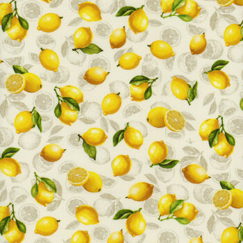 Limoncello FRUIT-CD3444 CREAM by Timeless Treasures Fabrics, Image