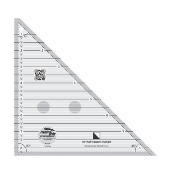 Creative Grids 45 Degree Half-Square Triangle 8-1/2in Quilt Ruler, Image