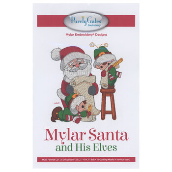 Mylar Santa and His Elves - Machine Embroidery CD